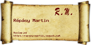 Répásy Martin névjegykártya